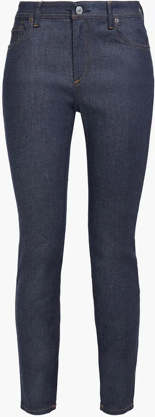 Peg cropped high-rise skinny jeans