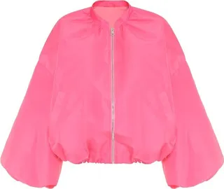 MSGM Puff-Sleeved Zipped Bomber Jacket