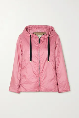 Max Mara - Cube Hooded Padded Shell Jacket - Pink