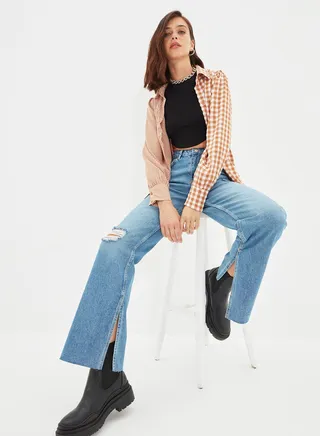 High Waist Wide Leg Jeans