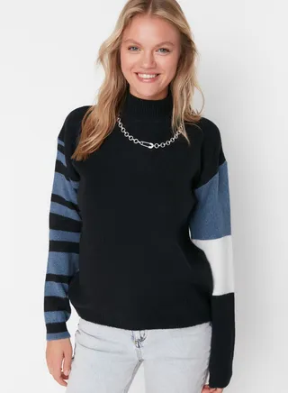 Colorblock Knitted Sweater