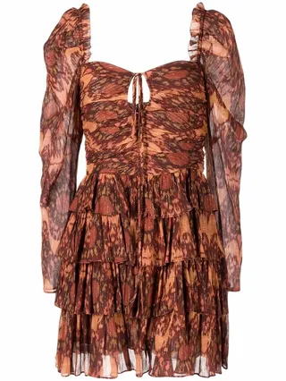 Tiered Printed Dress