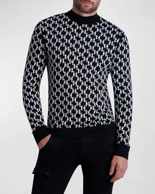 Men's Monogram Mock-Neck Sweater