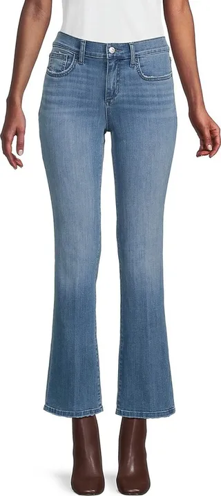 Mid Rise Petite Ankle Bootcut Jeans