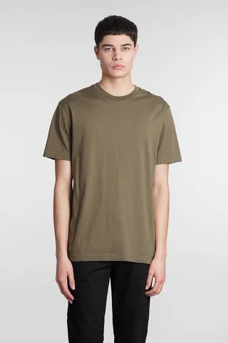 T-shirt In Taupe Cotton