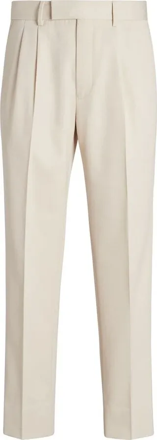 Straight-Leg Cut Trousers