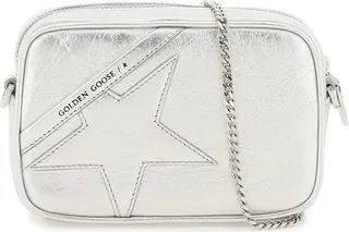 'mini Star Bag' In Silver Laminated Leather