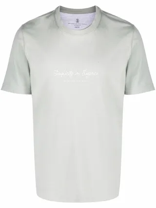 slogan detail T-shirt