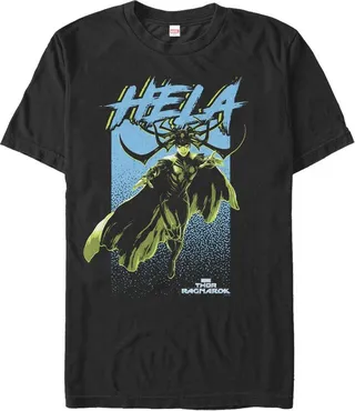 Men's Marvel Thor: Ragnarok Hela Portrait T-Shirt - Black - 2X Large