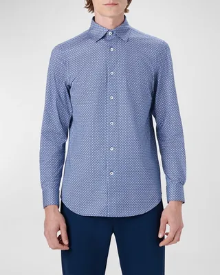 Men's James Ooohcotton Sport Shirt - Tile Print