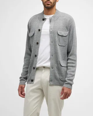 Men's Linen-Wool Shirt Jacket