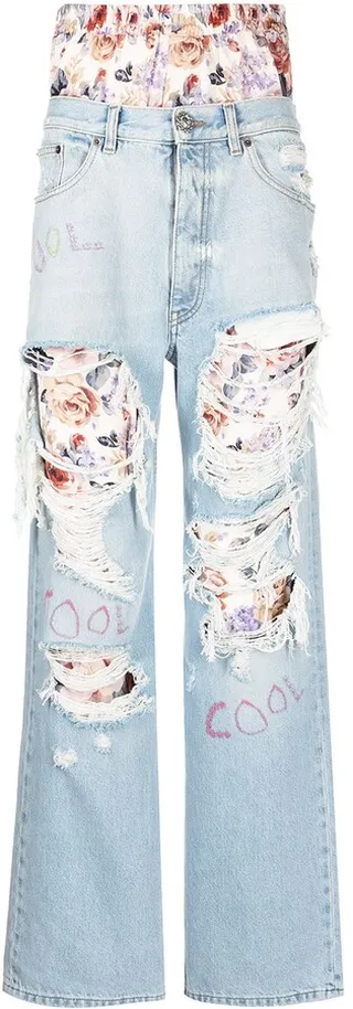 Ripped-Design Jeans