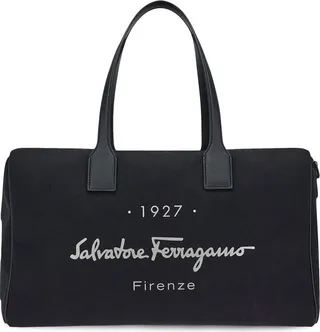 Top-Zip Fastening Logo-Print Holdall
