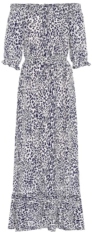 Abril leopard-print midi dress