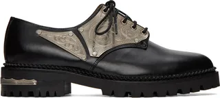 Toga Pulla Black Embellished Oxfords
