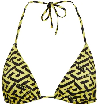 Greca printed bikini top