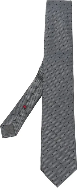 Embroidered Polka-Dot Pattern Tie