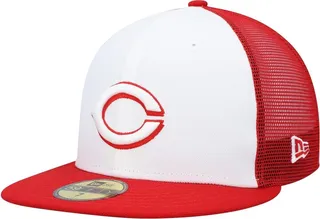 Men's New Era Red and White Cincinnati Reds 2023 On-Field Batting Practice 59FIFTY Fitted Hat