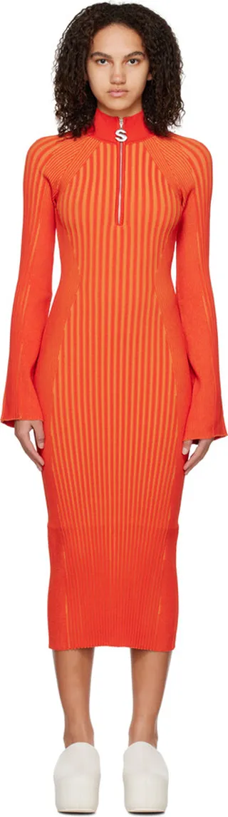 Simon Miller Orange Zumi Midi Dress