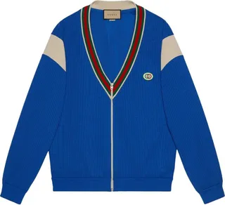 Logo-Patch V-Neck Jacket