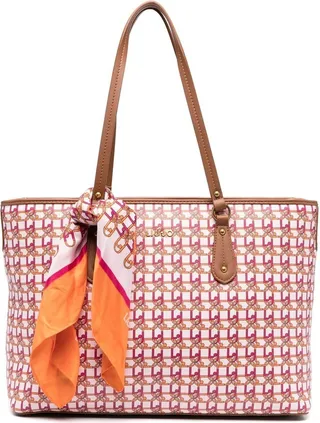 Monogram-Print Tote Bag