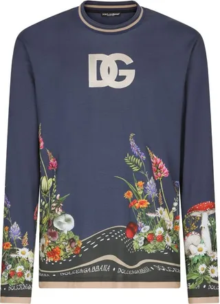 Dolce & Gabbana Rabbit Print Long-Sleeved T-Shirt