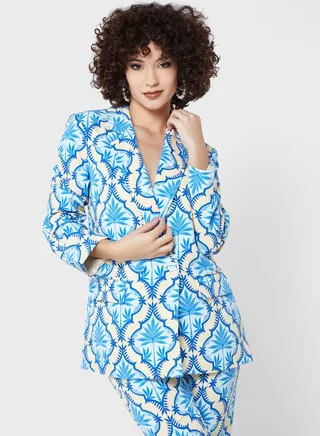 Printed Tailored Blazer