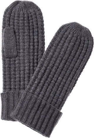Hannah Rose Waffle Stitch Wool Mittens