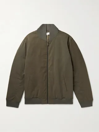 Shawn Cotton and Silk-Blend Bomber Jacket