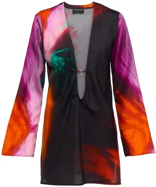 Mini Ring silk and cotton kaftan