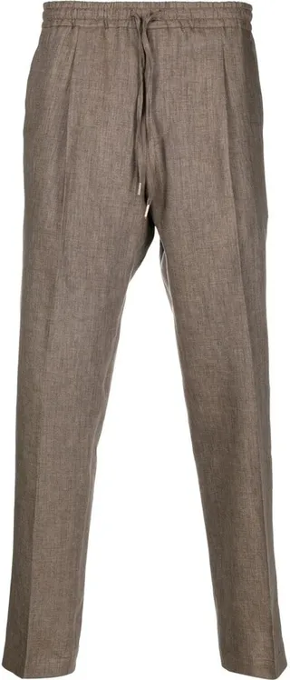 Drawstring-Waist Cropped Trousers