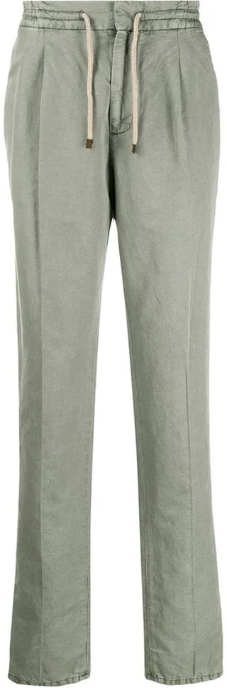 Drawstring Straight Leg Trousers