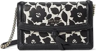 Kate Spade New York Knott Rosy Garden Flap Crossbody (Cream Multi) Handbags