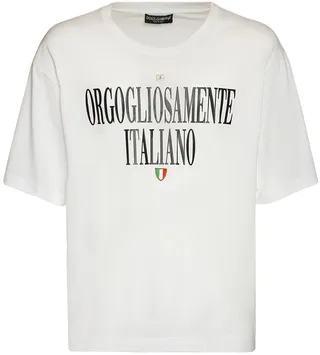 Italia printed cotton t-shirt
