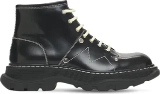 40mm Tread brushed leather combat boots