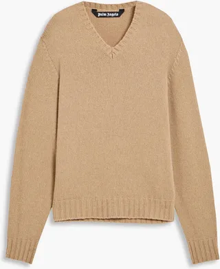 Embroidered wool-blend sweater