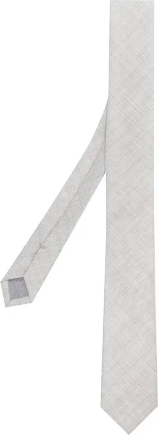 Hand-Stitched Herringbone Patterned Tie