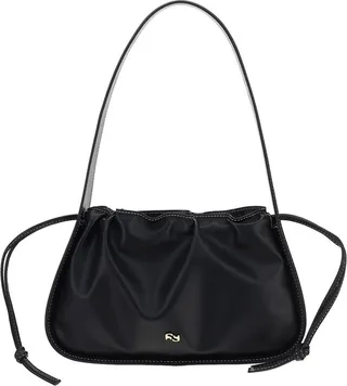 Yuzefi Scrunch Logo Plaque Shoulder Bag