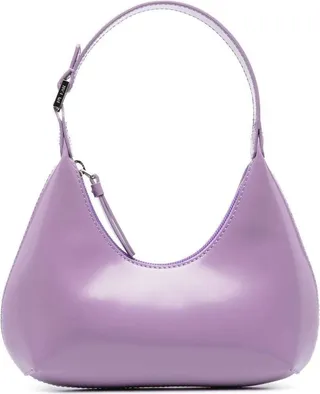 'baby Amber' Light Purple Shoulder Bag In Shiny Leather Woman By Far
