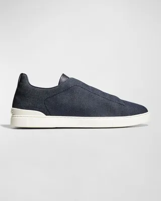 Men's Canvas Slip-On Low-Top Sneakers