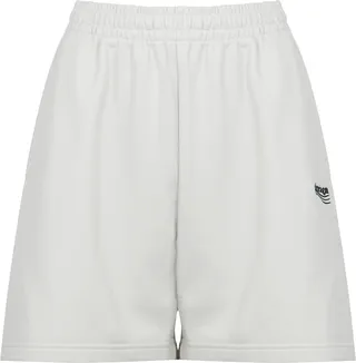 Balenciaga Stone Logo-embroidered Cotton Shorts