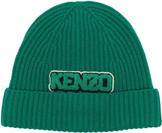 Logo-Plaque Knitted Beanie