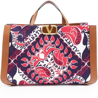 VLogo Signature bandana-print tote bag
