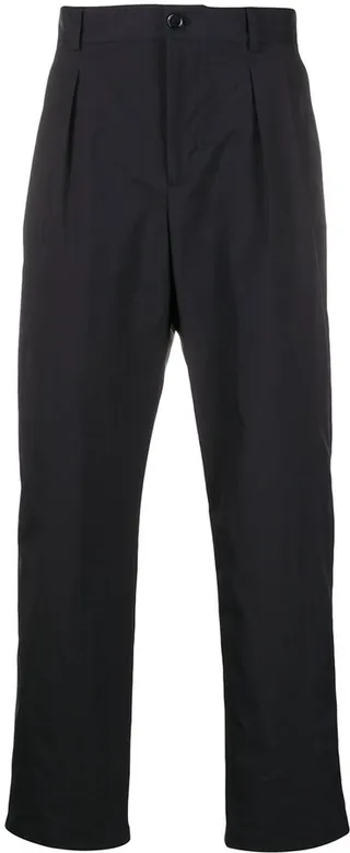 Pleat-Detailed Straight-Leg Trousers