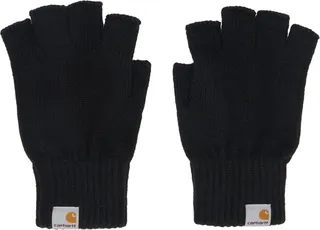 Carhartt Work In Progress Black Fingerless Gloves