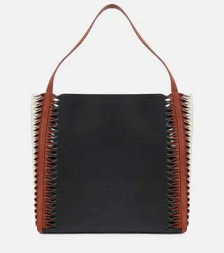Louela Medium suede and leather tote