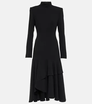 Crepe midi dress