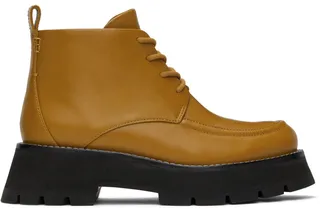 3.1 Phillip Lim Yellow Kate Short Combat Boots