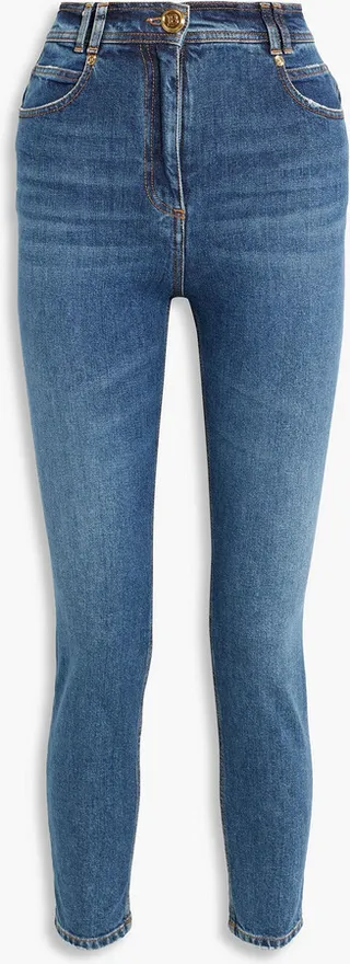 High-rise skinny jeans
