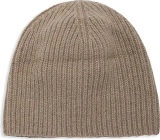 Ribbed Cashmere Beanie